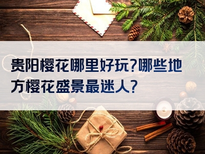 贵阳樱花哪里好玩？哪些地方樱花盛景最迷人？