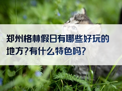 郑州格林假日有哪些好玩的地方？有什么特色吗？