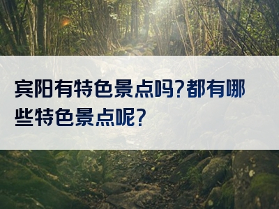 宾阳有特色景点吗？都有哪些特色景点呢？