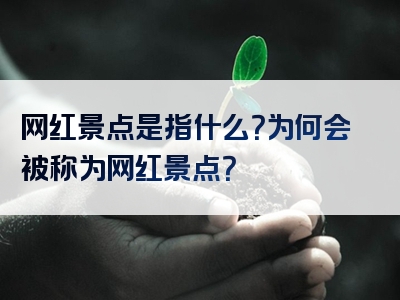 网红景点是指什么？为何会被称为网红景点？