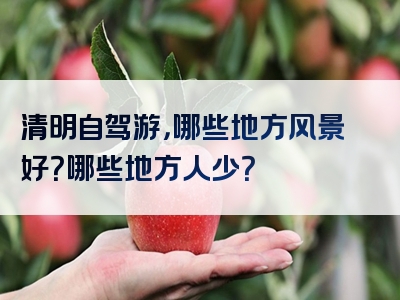 清明自驾游，哪些地方风景好？哪些地方人少？