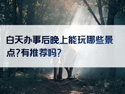 白天办事后晚上能玩哪些景点？有推荐吗？