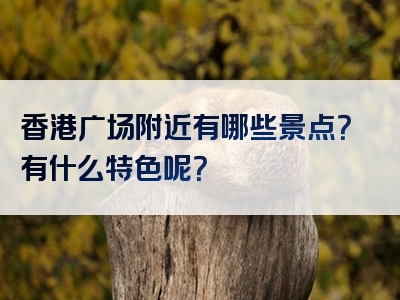 香港广场附近有哪些景点？有什么特色呢？