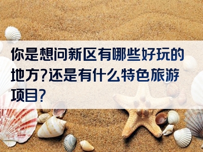 你是想问新区有哪些好玩的地方？还是有什么特色旅游项目？