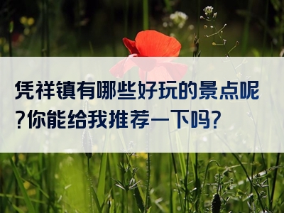 凭祥镇有哪些好玩的景点呢？你能给我推荐一下吗？