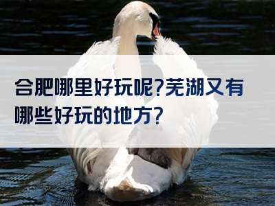 合肥哪里好玩呢？芜湖又有哪些好玩的地方？