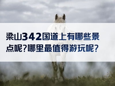 梁山342国道上有哪些景点呢？哪里最值得游玩呢？