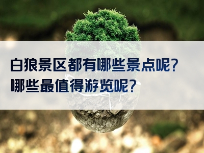 白狼景区都有哪些景点呢？哪些最值得游览呢？