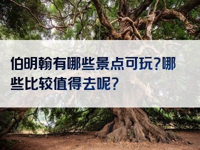 伯明翰有哪些景点可玩？哪些比较值得去呢？