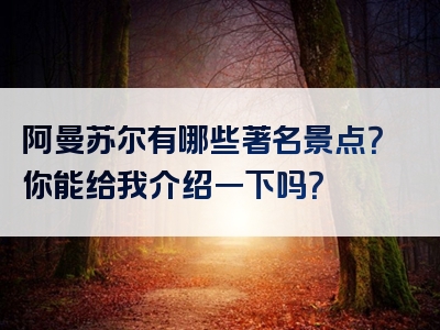 阿曼苏尔有哪些著名景点？你能给我介绍一下吗？
