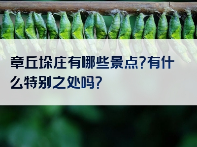 章丘垛庄有哪些景点？有什么特别之处吗？