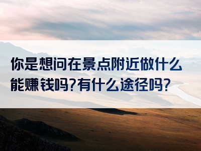你是想问在景点附近做什么能赚钱吗？有什么途径吗？