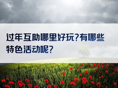 过年互助哪里好玩？有哪些特色活动呢？