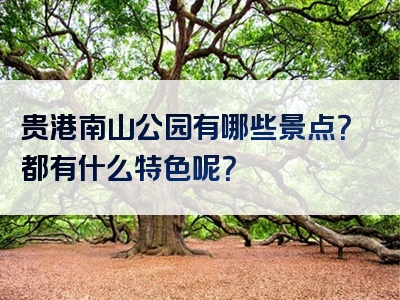 贵港南山公园有哪些景点？都有什么特色呢？