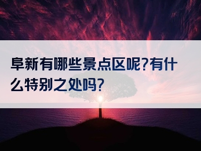 阜新有哪些景点区呢？有什么特别之处吗？