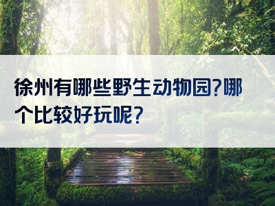 徐州有哪些野生动物园？哪个比较好玩呢？