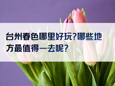 台州春色哪里好玩？哪些地方最值得一去呢？