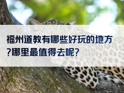 福州道教有哪些好玩的地方？哪里最值得去呢？