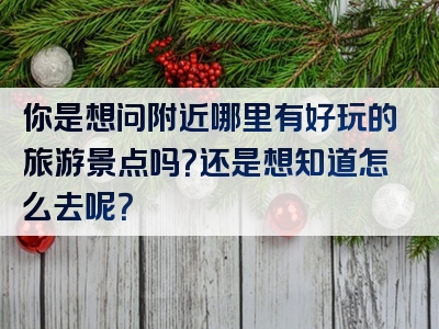 你是想问附近哪里有好玩的旅游景点吗？还是想知道怎么去呢？
