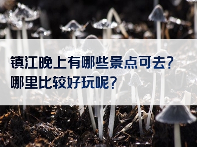 镇江晚上有哪些景点可去？哪里比较好玩呢？
