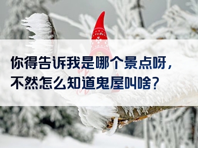 你得告诉我是哪个景点呀，不然怎么知道鬼屋叫啥？
