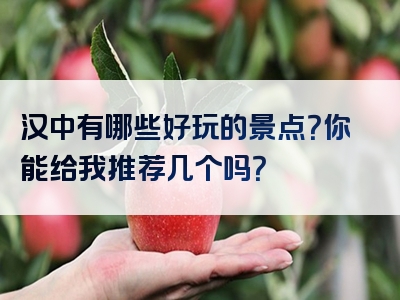 汉中有哪些好玩的景点？你能给我推荐几个吗？