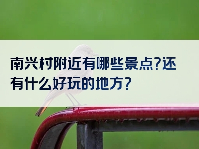 南兴村附近有哪些景点？还有什么好玩的地方？