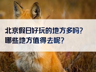 北京假日好玩的地方多吗？哪些地方值得去呢？