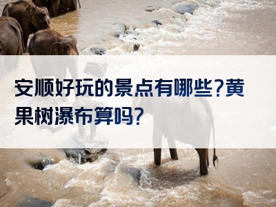 安顺好玩的景点有哪些？黄果树瀑布算吗？