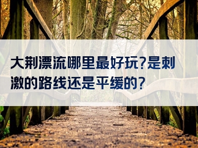大荆漂流哪里最好玩？是刺激的路线还是平缓的？