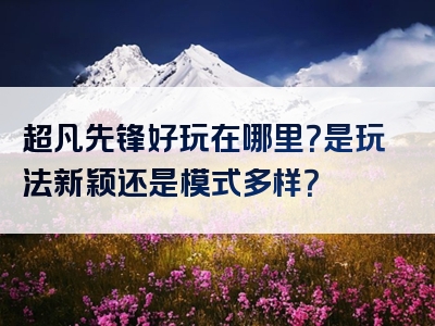 超凡先锋好玩在哪里？是玩法新颖还是模式多样？