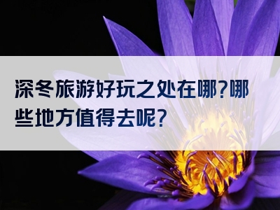 深冬旅游好玩之处在哪？哪些地方值得去呢？