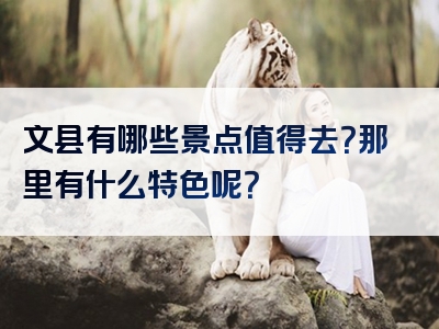 文县有哪些景点值得去？那里有什么特色呢？