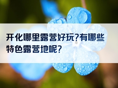 开化哪里露营好玩？有哪些特色露营地呢？