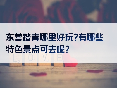 东营踏青哪里好玩？有哪些特色景点可去呢？
