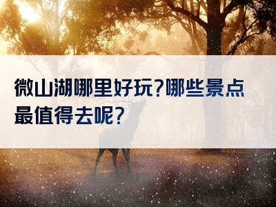 微山湖哪里好玩？哪些景点最值得去呢？