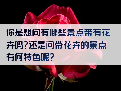 你是想问有哪些景点带有花卉吗？还是问带花卉的景点有何特色呢？