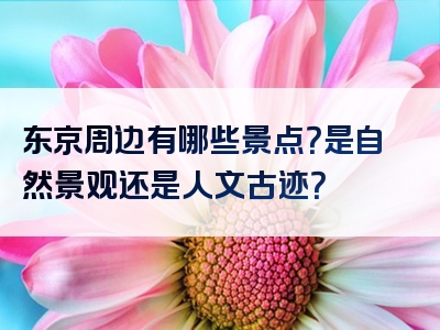 东京周边有哪些景点？是自然景观还是人文古迹？
