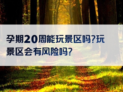 孕期20周能玩景区吗？玩景区会有风险吗？