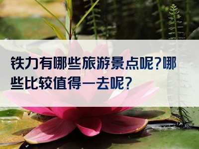 铁力有哪些旅游景点呢？哪些比较值得一去呢？