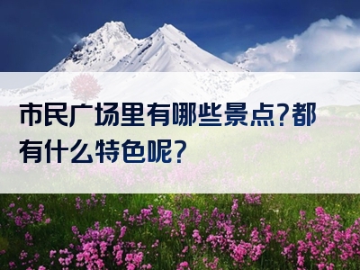 市民广场里有哪些景点？都有什么特色呢？