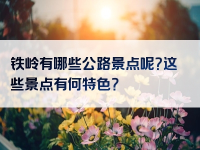 铁岭有哪些公路景点呢？这些景点有何特色？