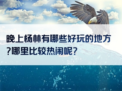 晚上杨林有哪些好玩的地方？哪里比较热闹呢？