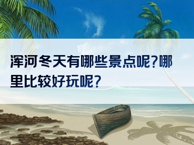 浑河冬天有哪些景点呢？哪里比较好玩呢？