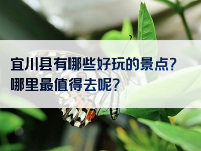 宜川县有哪些好玩的景点？哪里最值得去呢？