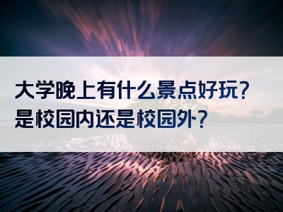 大学晚上有什么景点好玩？是校园内还是校园外？