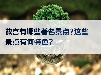 故宫有哪些著名景点？这些景点有何特色？