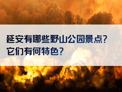 延安有哪些野山公园景点？它们有何特色？
