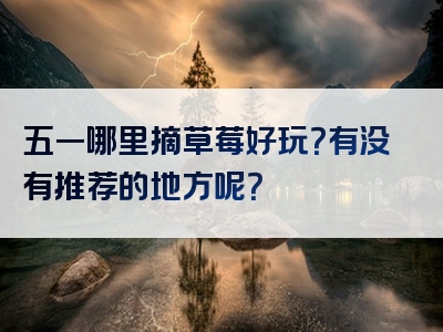 五一哪里摘草莓好玩？有没有推荐的地方呢？