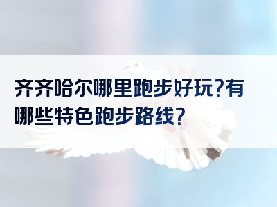 齐齐哈尔哪里跑步好玩？有哪些特色跑步路线？